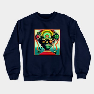 Retro Trippy Music Speakers Zombie 60s Style Crewneck Sweatshirt